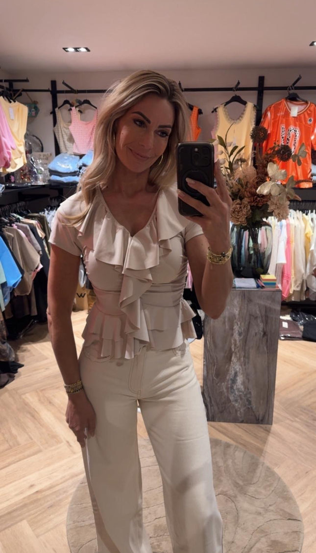 Ruffle Top Champagne