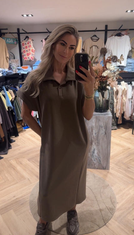 Polo Jurk Taupe