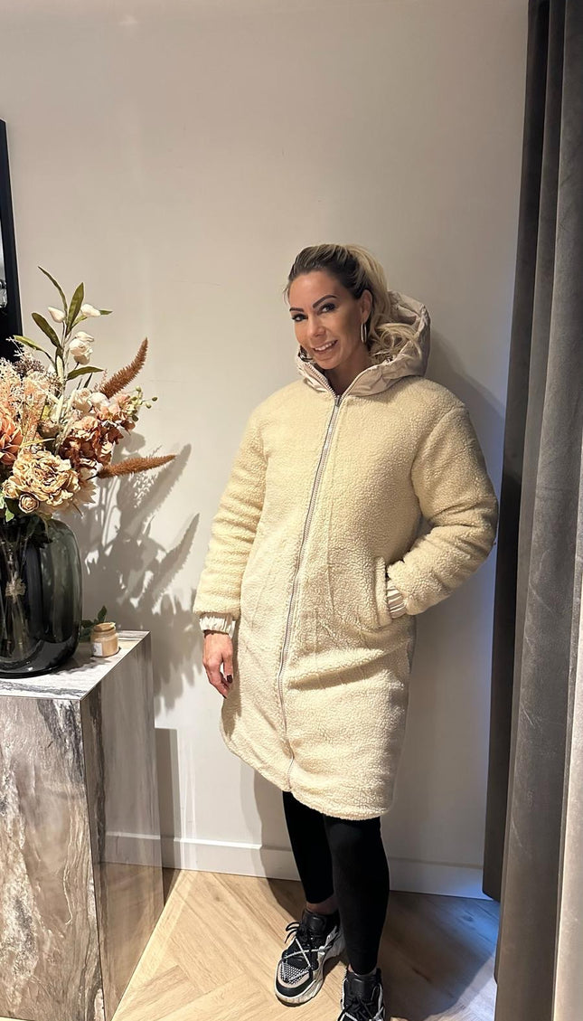 Tweezijdige Jas Ecru