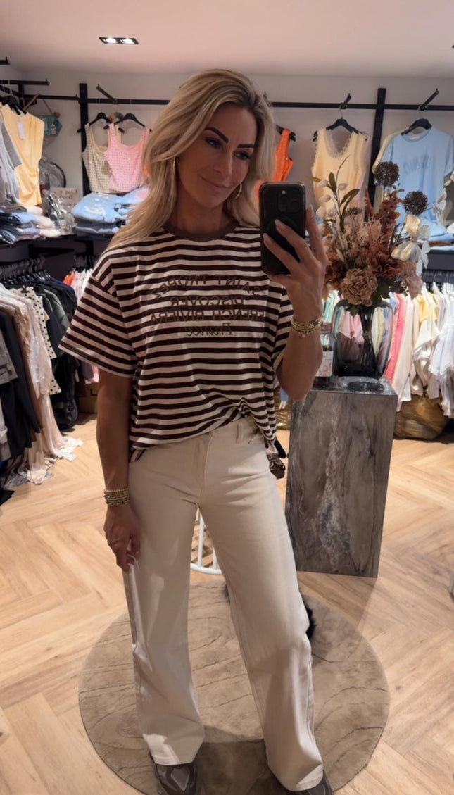 Jeans Laulia Wide Legs Ecru