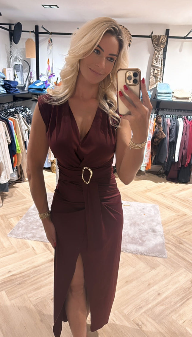 Jurk Spice Up Your'e Life Bordeaux