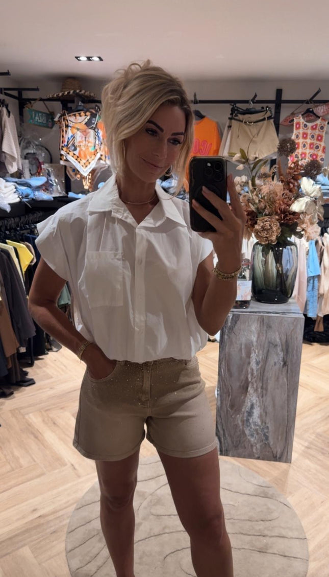 Cropped Blouse Wit