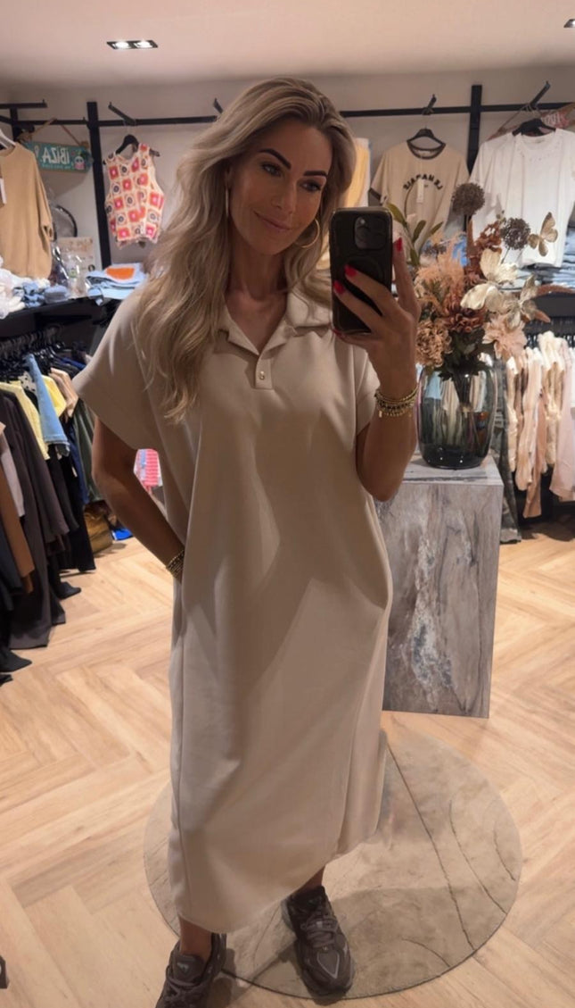 Polo Jurk Beige
