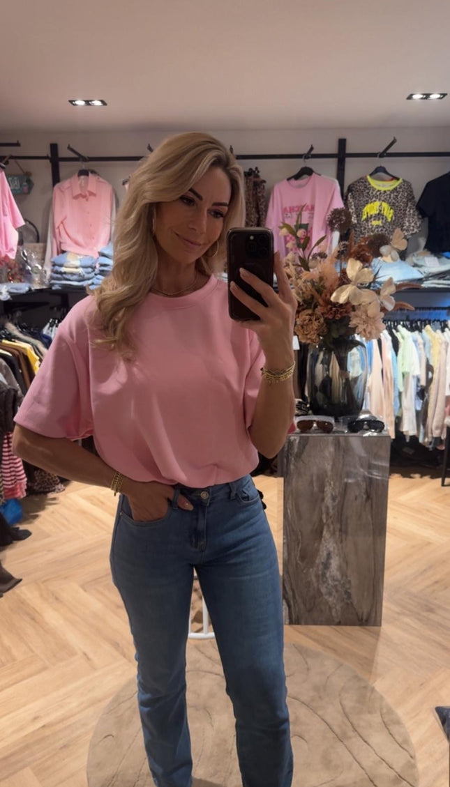 T-Shirt Basic Cropped Pink