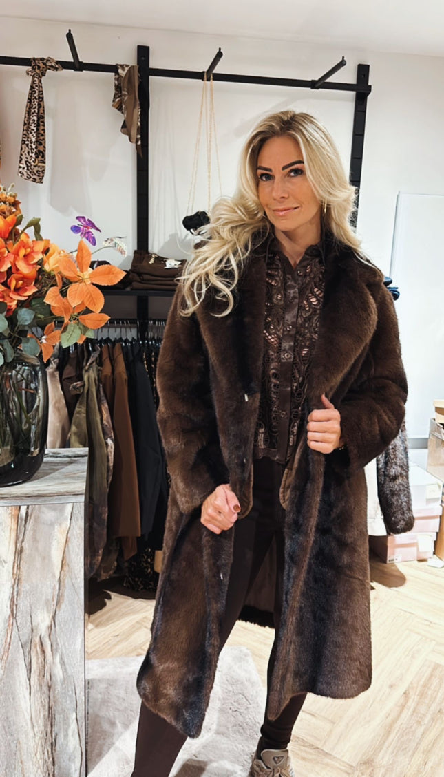 Mantel Jas Fake Fur Deluxe