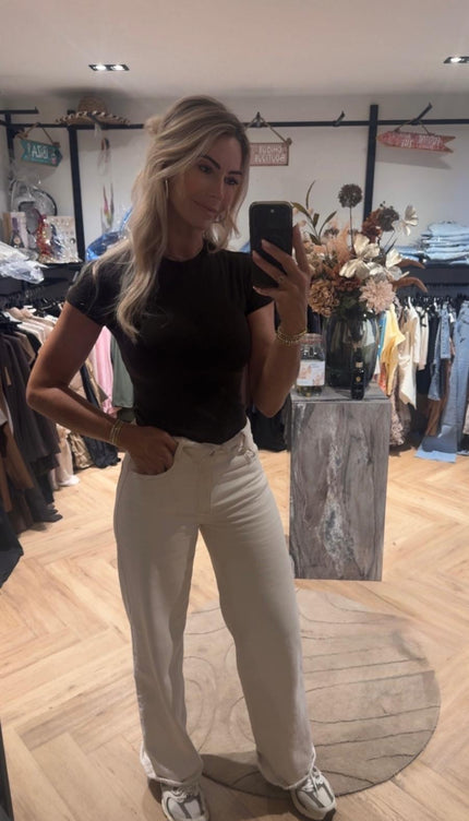 Basic Stretch T-shirt Bruin