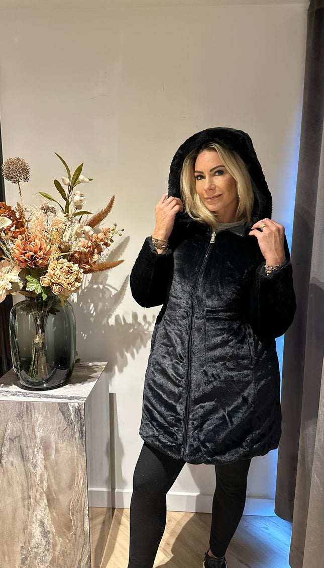 Tweezijdige Jas Zwart