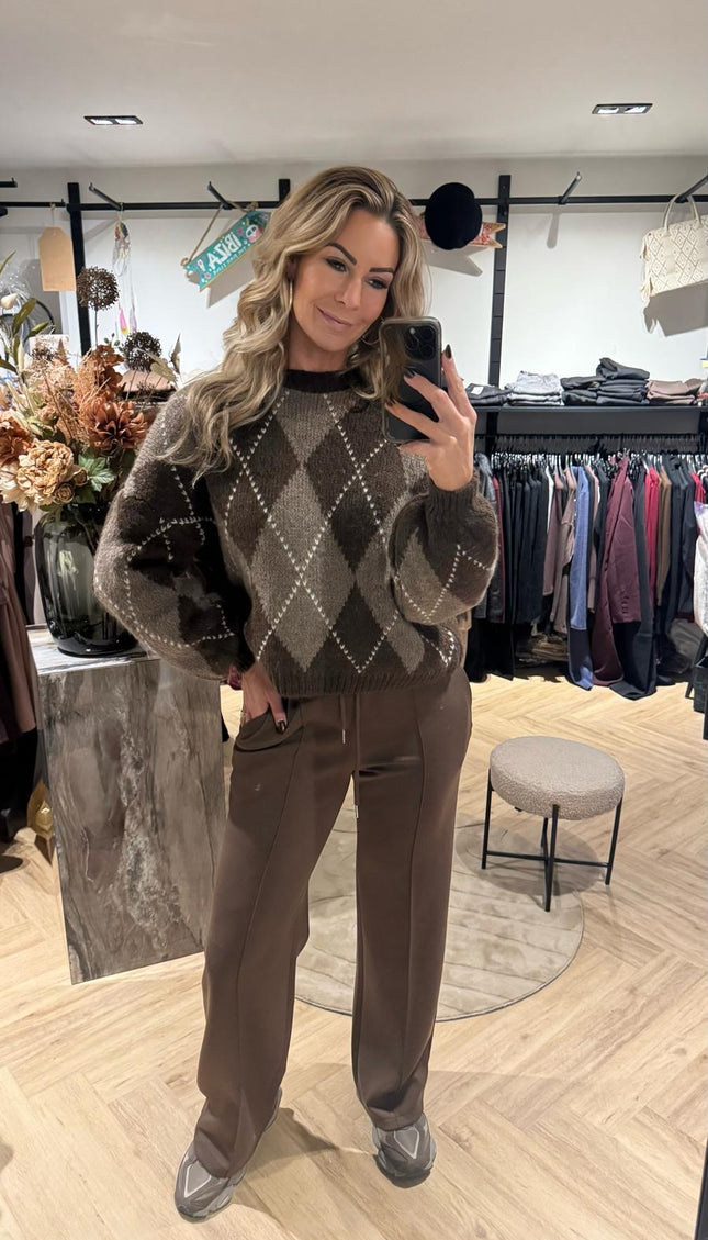 Broek Comfy Jogger Bruin