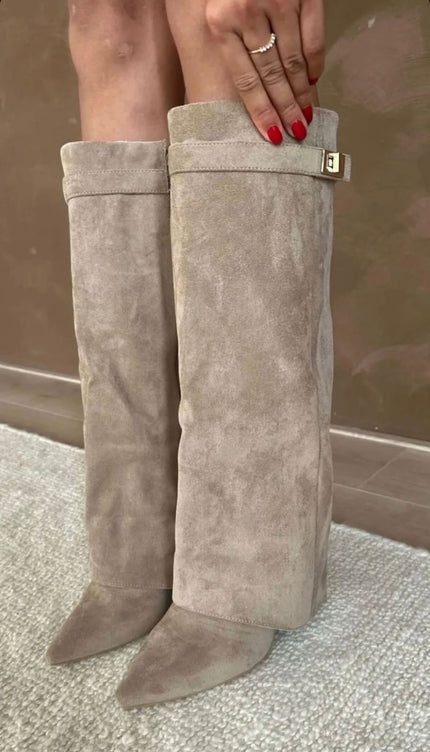 Overlap Laarzen Beige