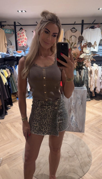 Leopard Skort
