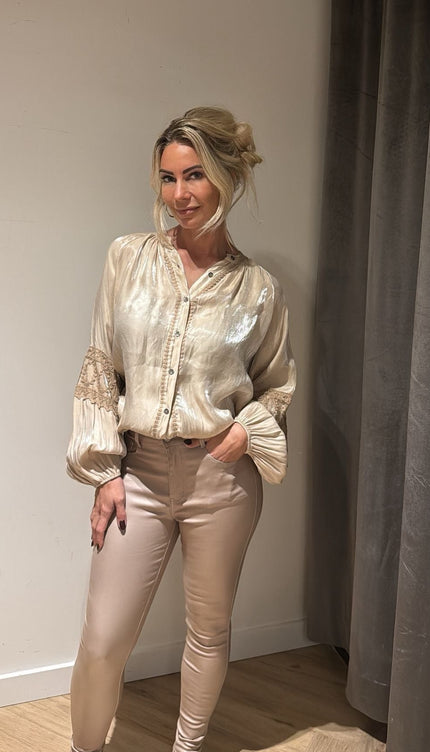 Blouse Metallic Champagne
