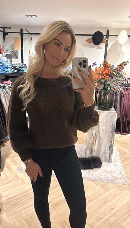 Sweater Knitted Winter Choco