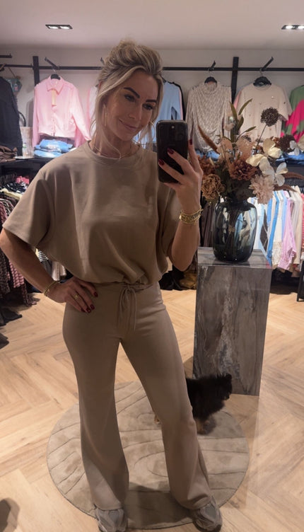 2 Delige Set Jogger Camel