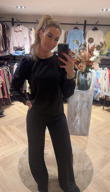 2 Delige Jogging Set Denie Zwart
