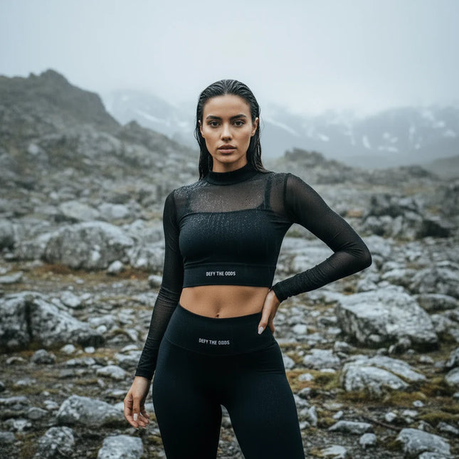 DEFY THE ODDS ASH Top Zwart