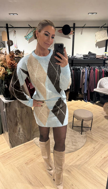 2 Delige Set Knitted Kensington - Trui met Rokje