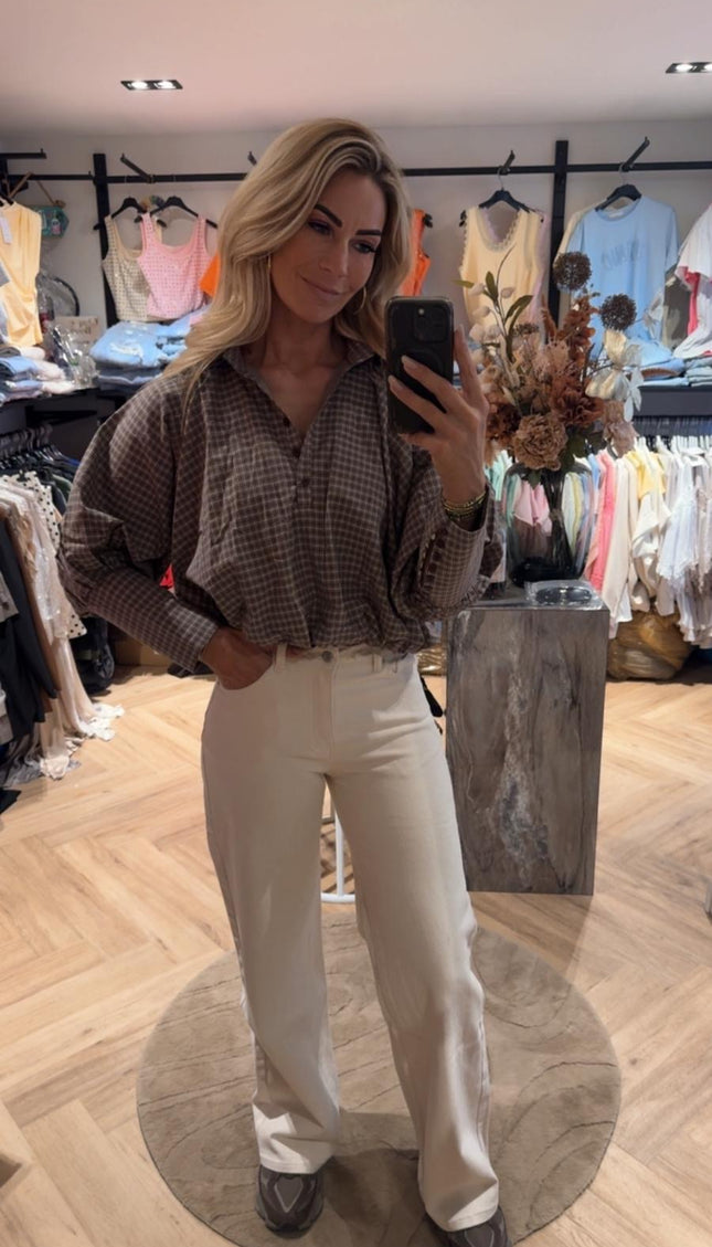Jeans Laulia Wide Legs Ecru
