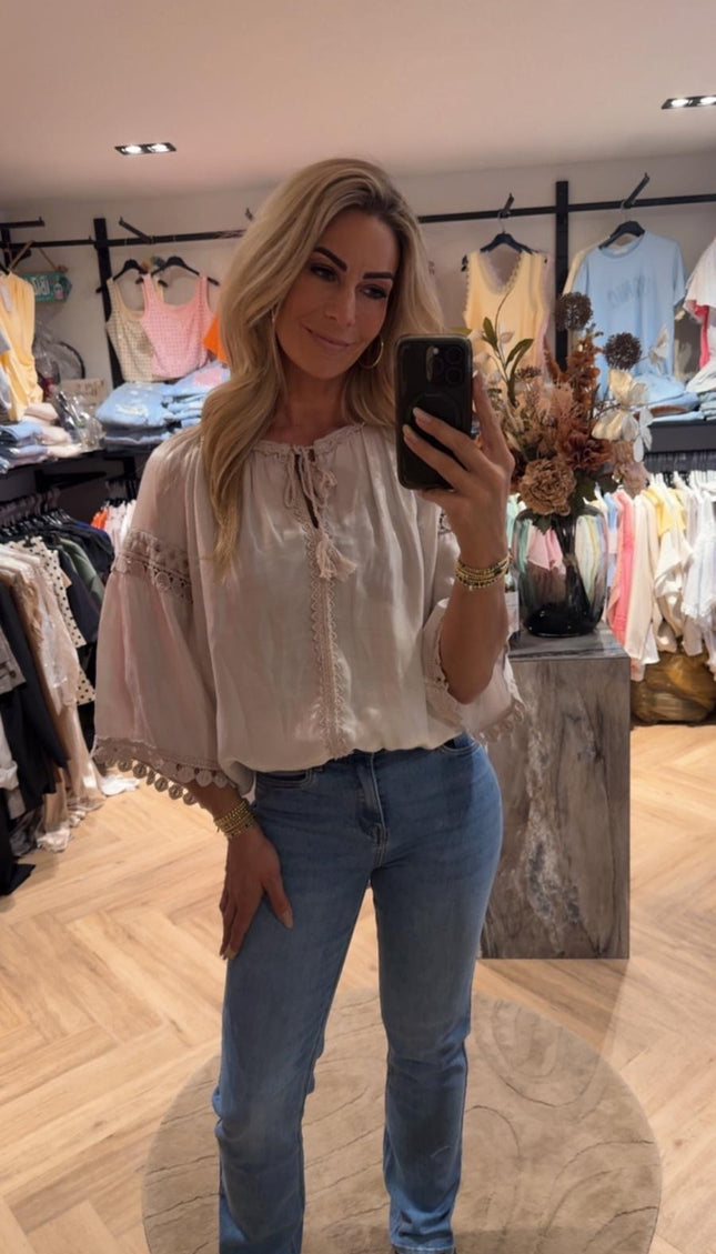 Satin Champagne Blouse
