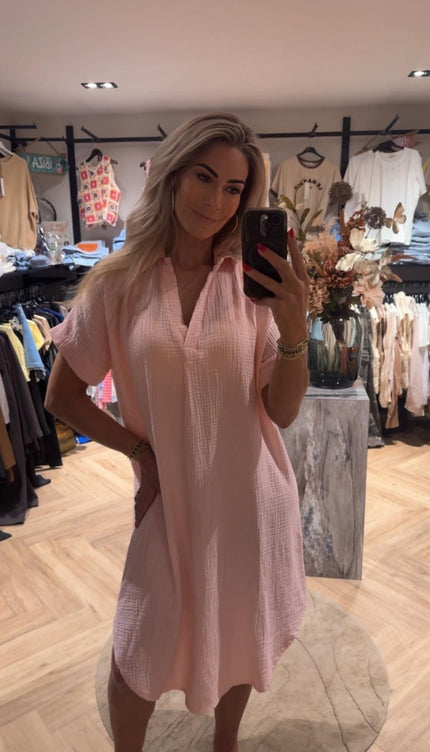 Jurk Mousseline Soft Pink