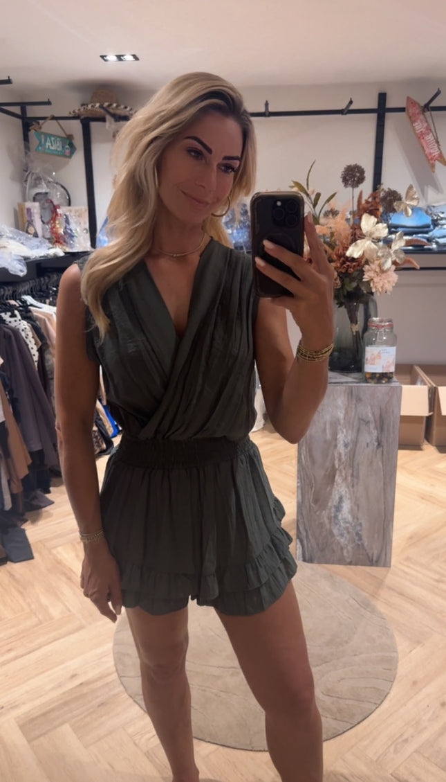 Playsuit Khaki Groen