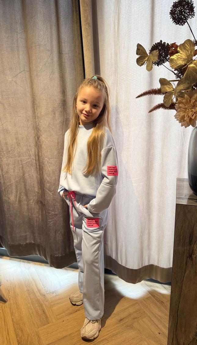 2 Delige Set Comfy Label Kids Licht Blauw