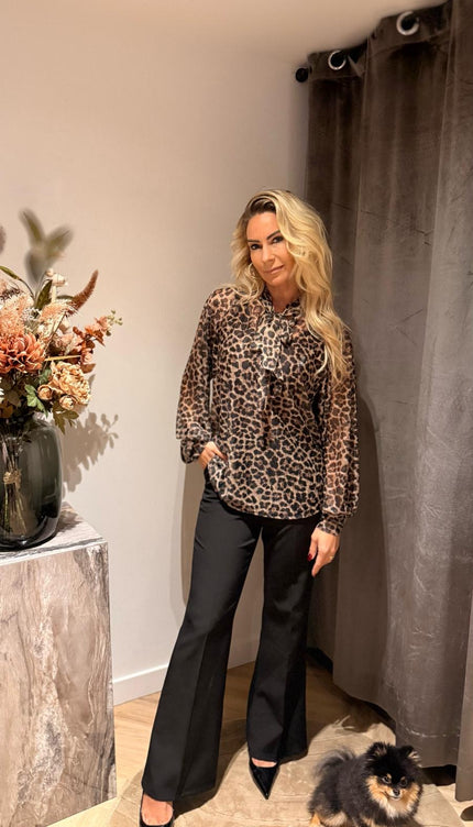 Pantalon Flair Zwart