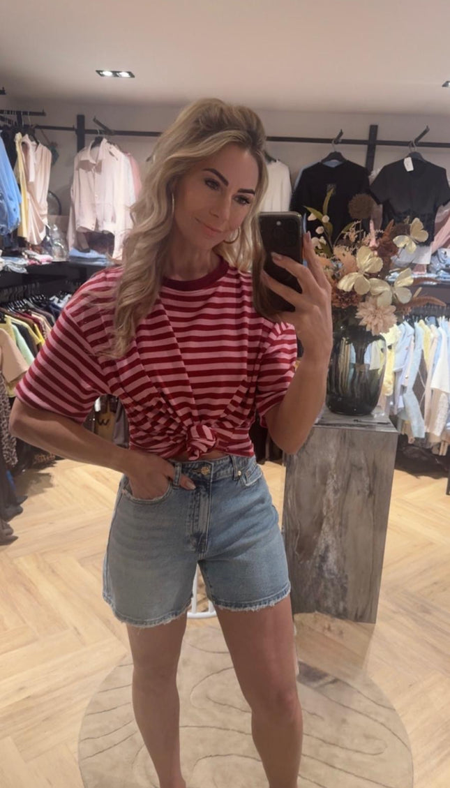 T-Shirt Stripes Pink-Red