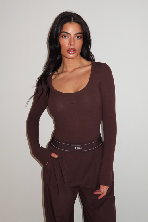 GILL SCOOP LS BODYSUIT - CACAO