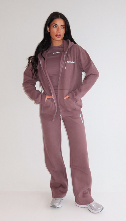 IMANI WIDE LEG JOGGER - MUSHROOM