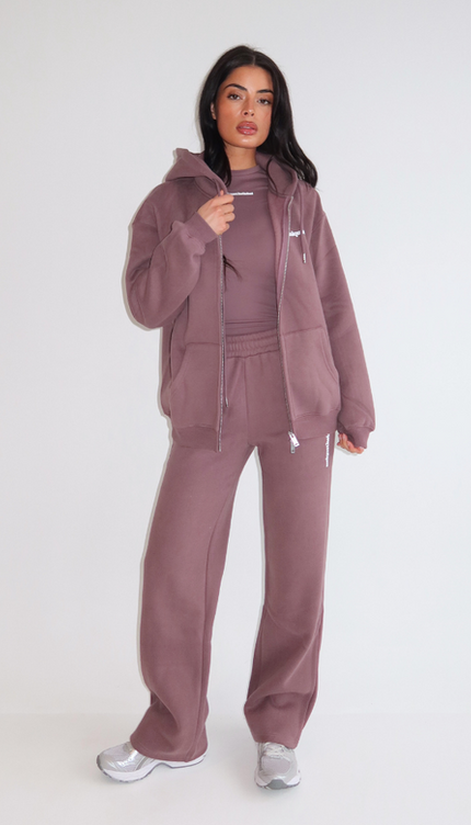 IMANI WIDE LEG JOGGER - MUSHROOM