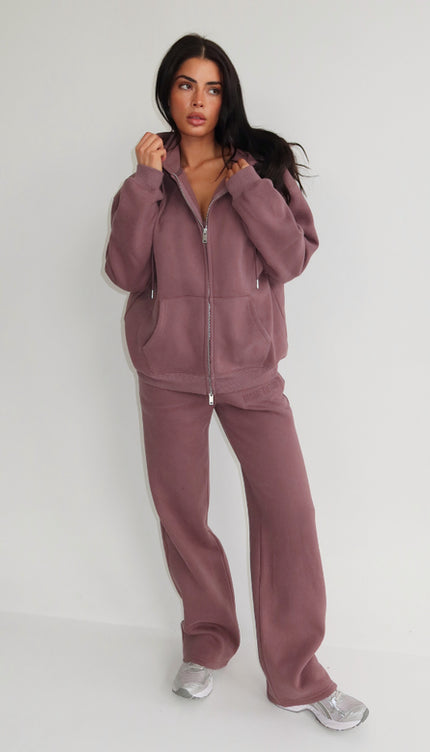 NYLA WIDE LEG JOGGER - MUSHROOM